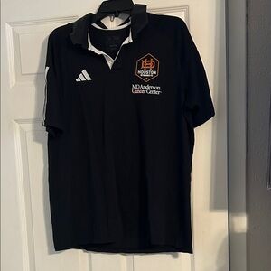 Adidas Black and White Houston Polo Shirt